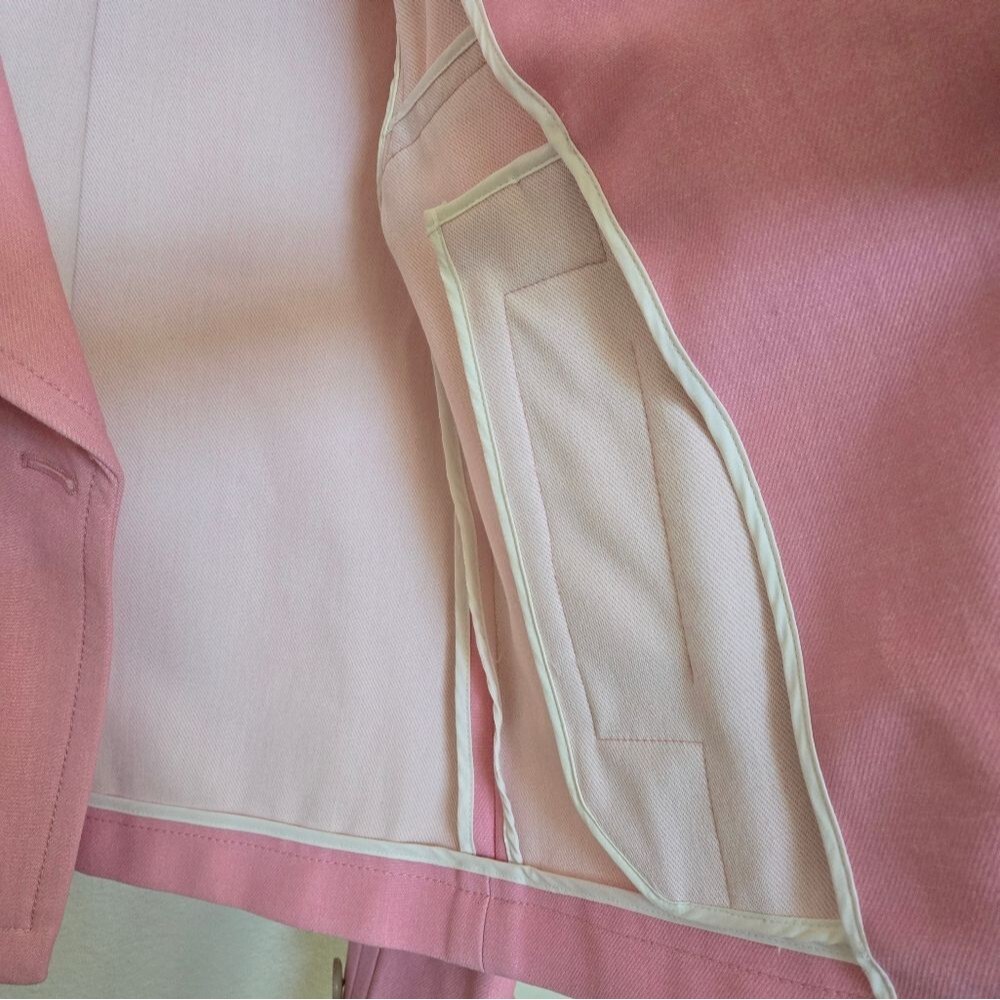 Ann Taylor Pink Trench Pea Coat size 00 Double Breasted Short Pea Coat - Picture 11 of 13